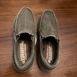 Skechers Men’s Relaxed Fit Memory Foam Slip On Shoes 64109 Khaki Size 9
